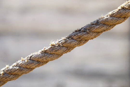 Two-strand twisted natural fiber rope