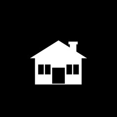 Home icon Image icon isolated on black background