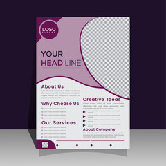 Corporate business A4 flyer template vector design set advertise marketing, promotion, cover page. IT Company, creative Unique Design Create Graphic design layout