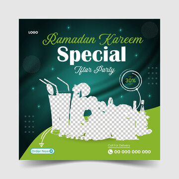 Food banner social media post template ads. Editable social media templates for promotions. Layout design for marketing on social media.