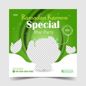 Food banner social media post template ads. Editable social media templates for promotions. Layout design for marketing on social media.