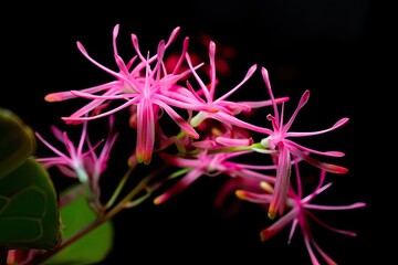 close-up of neon plant, showing its delicate petals and leaves, created with generative ai