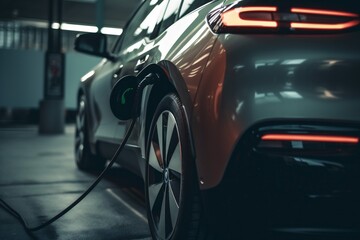 Obraz na płótnie Canvas energy city power transportation car battery electric automobile technology electricity. Generative AI.