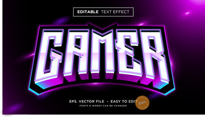 Esport gamer editable text effect © Zdson