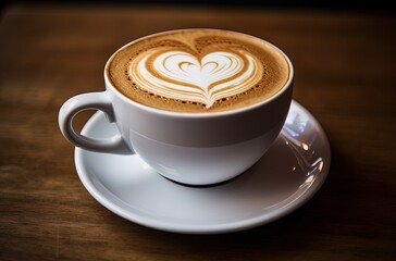 a cup of coffee created using Generative AI