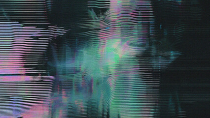 4K abstract distorted glitch texture. 90s / Vaporwave / grain texture / neon / noise / ai generated 