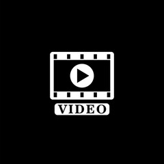 Media Player Button. Pause Button Icon isolated on black background