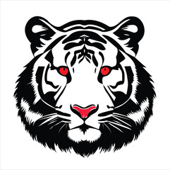 tiger head vector,a tiger art work