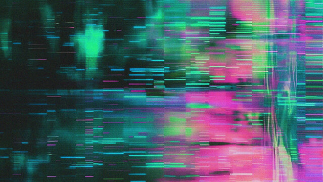 4K abstract distorted glitch texture. 90s / Vaporwave / grain texture / neon / noise / ai generated 