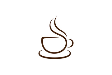 coffee cup simple logo design