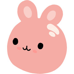 Cute rabbit shape of Mochi dessert. Japanese rice dessert