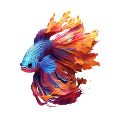 Obraz premium Siamese Fighting Fish Generative AI