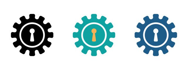 Privacy mode icons with security feature set