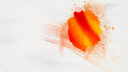 Digital watercolor painting, abstract heart burning with desires.