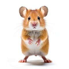 Baby Hamster isolated on white (generative AI)