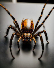 Realistic huge spider in the kitchen