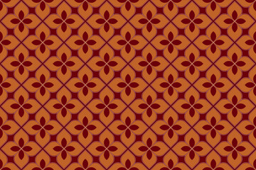 Vector vintage traditional batik seamless pattern. Indonesian batik with the Batik Kawung motif.