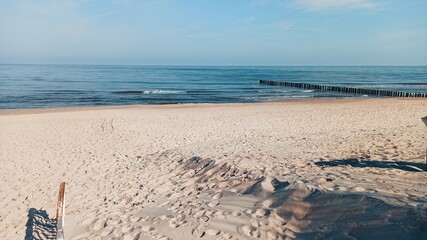Plaża nad Bałtykiem. 