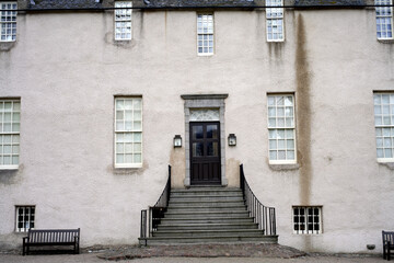 Fototapeta na wymiar Details of Drum Castle architecture - front view - Aberdeenshire - Grampian - Scotland - UK