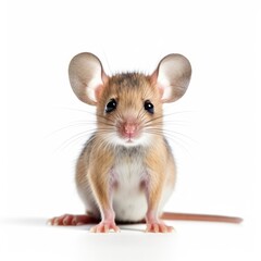 Baby Mouse isolated on white (generative AI)