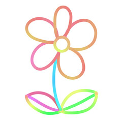 Colorful flowers doodle
