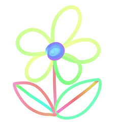 Colorful flowers doodle