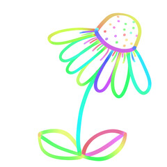 Colorful flowers doodle
