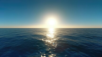 Obraz premium sun and the sea wave