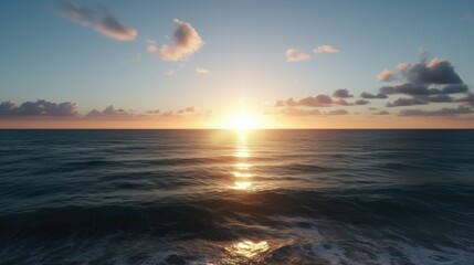 Obraz premium sun and the sea wave