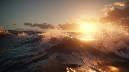 sun and the sea  wave