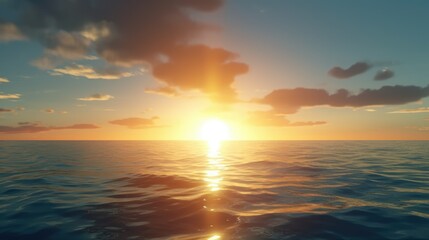 Obraz premium sunset in the sea