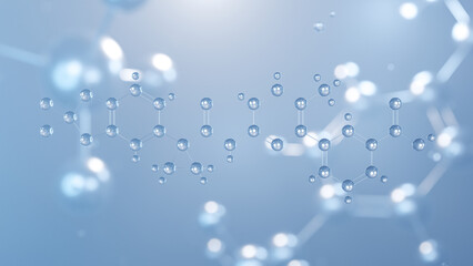lumacaftor molecular structure 3d, flat model, vx-809, structural chemical formula view from a microscope