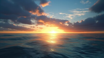 Fototapeta premium sunset over the ocean