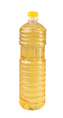 A bottle of sunflower oil on a transparent background