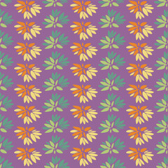 A vertical simple stripes plants seamless pattern