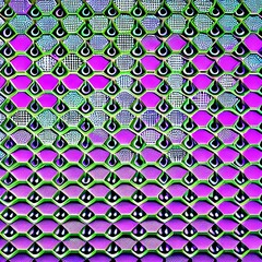 A grid of hexagons in shades of pink and purple, with a central diamond shape in white4, Generative AI