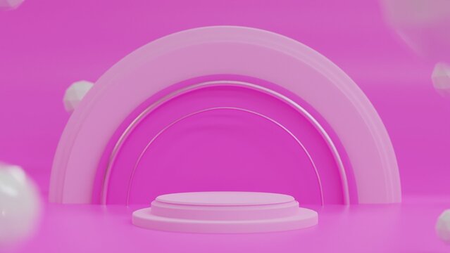 Palco decorativo, cen&aacute;rio ilustra&ccedil;&atilde;o