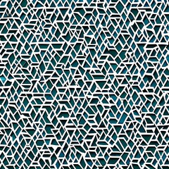 A repeating pattern of interlocking triangles in shades of blue and green4, Generative AI