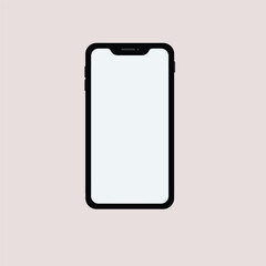 smartphone mock up set. Mobile phone display isolated on white gray background. Vector illustration.