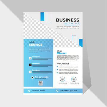Creative Flyer Layout, modern orange and black design template for poster flyer brochure cover. Graphic design layout with triangle graphic elements and space for photo background