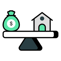 A unique design icon of estate balance