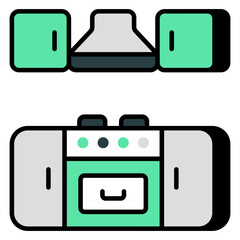 Obraz premium A unique design icon of kitchen