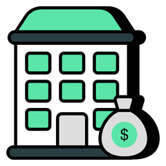 Trendy vector design of property payment