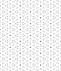 Black and white seamless abstract pattern. Background and backdrop. Grayscale ornamental design. Mosaic ornaments. Vector graphic illustration. EPS10.