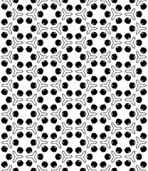 Black and white seamless abstract pattern. Background and backdrop. Grayscale ornamental design. Mosaic ornaments. Vector graphic illustration. EPS10.