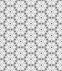 Fototapeta premium Black and white seamless abstract pattern. Background and backdrop. Grayscale ornamental design. Mosaic ornaments. Vector graphic illustration. EPS10.