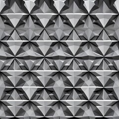 A symmetrical design of diamonds in shades of gray and black, with a small triangle at the center5, Generative AI