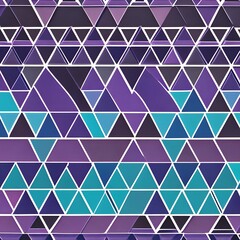 A repeating pattern of interlocking triangles in shades of purple and blue5, Generative AI
