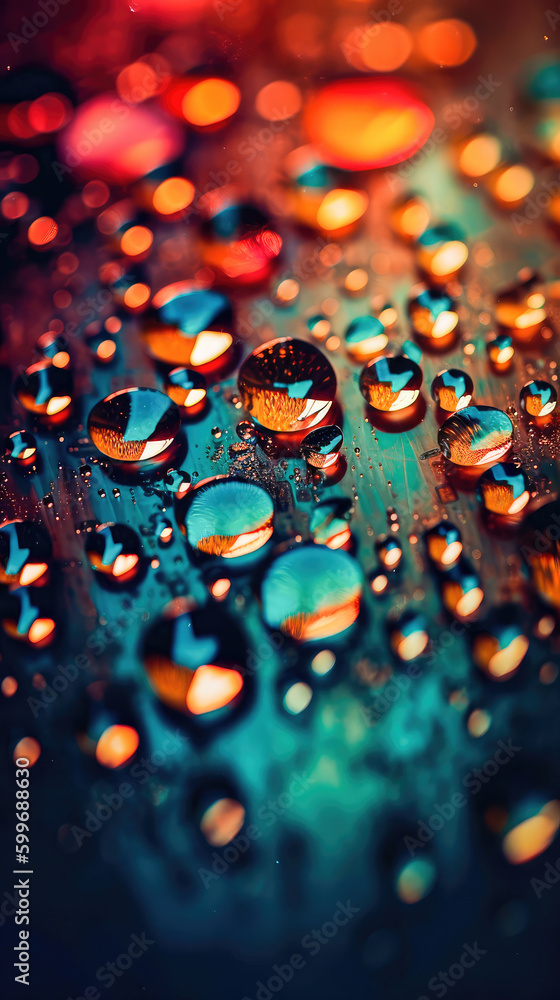 Poster abstract lights blur bokeh background, rich colors. bokeh background. generative ai