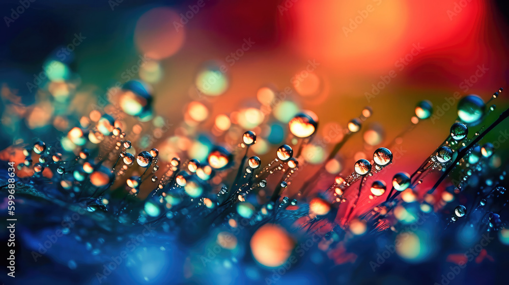 Poster abstract lights blur bokeh background, rich colors. bokeh background. generative ai